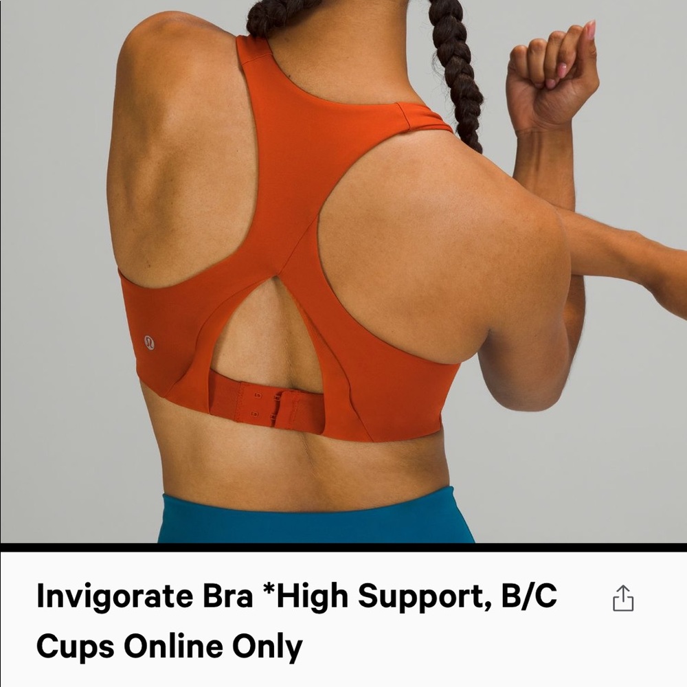 NWOT Lululemon Invigorate Bra - High Support B-C cups